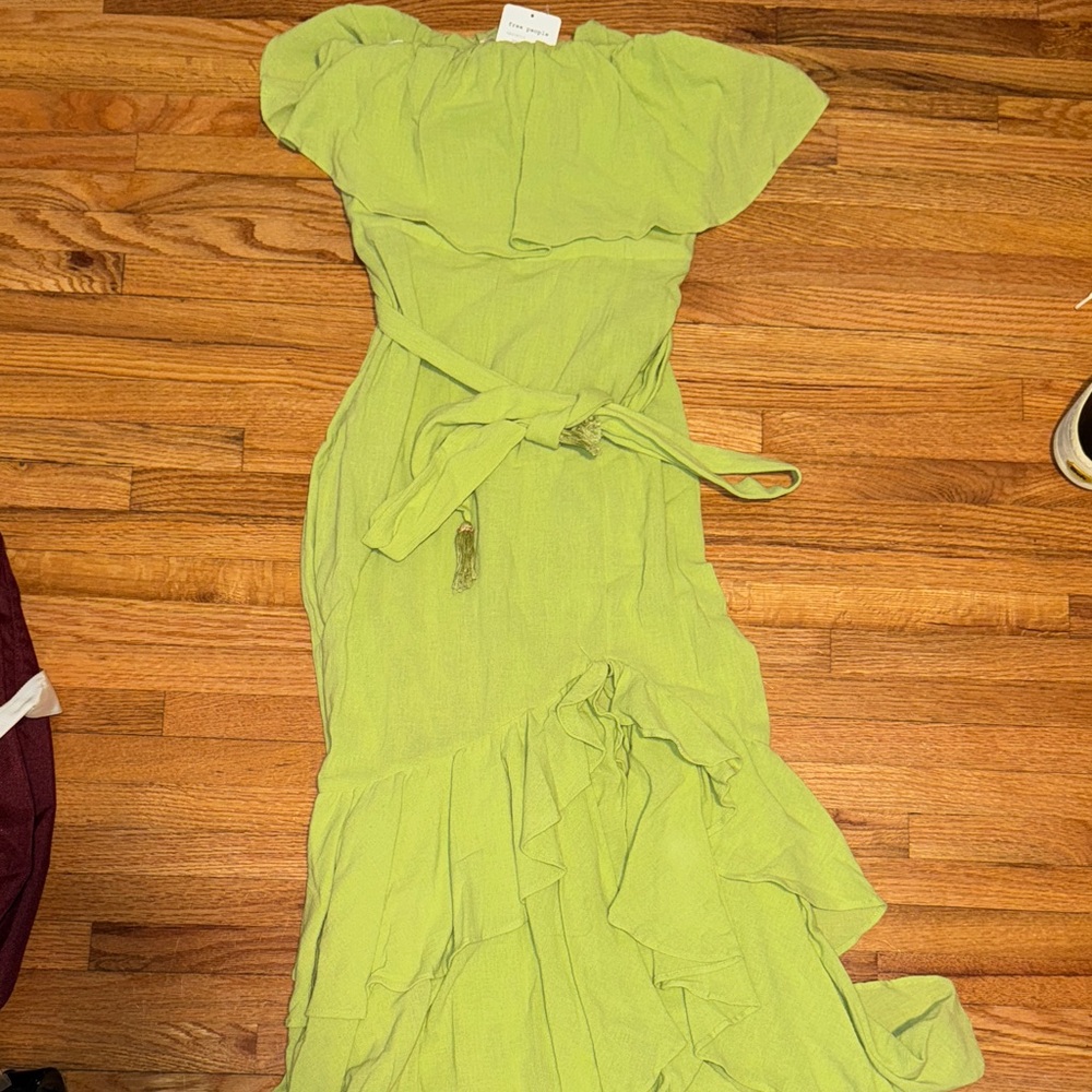 Free People Lime Green Maxi Dress